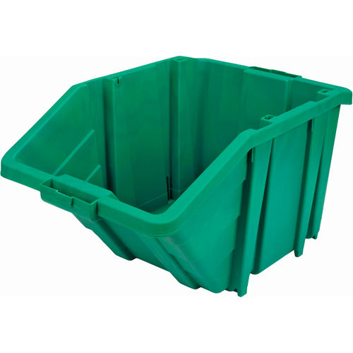 Jumbo Plastic Bin, 15-1/2" W x 13" H x 25" D, Green, 200 lbs. Capacity