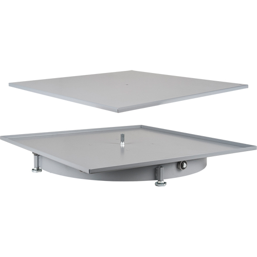 Heavy-Duty Industrial Carousel Drawer Cabinets, Steel, 27-1/2" W x 27-1/2" D x 4" H, Grey