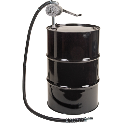 Rotary Lobe Type Drum Pump, Aluminum/Steel, Fits 55 Gal., 1 liter per revolution