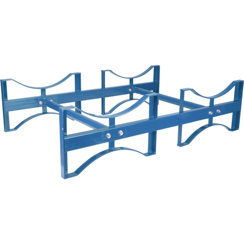 Drum Stacking Rack, 2 Drums, 1600 lbs. Capacity, 45-1/2" W x 30" D x 12-1/2" H