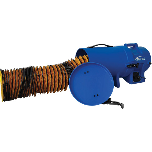 8" Air Blower with 15' Ducting & Canister, 1/4 HP, 816 CFM