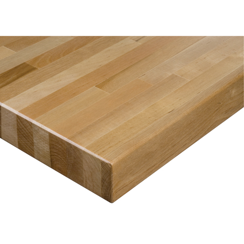 Laminated Hardwood Workbench Top, 48" W x 30" D, Square Edge, 1-3/4" Thick