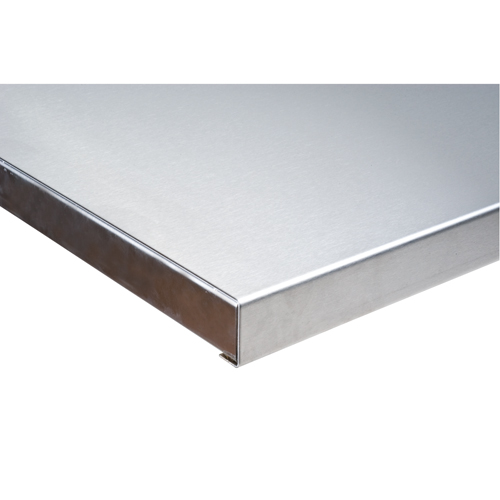 304 Stainless Steel Wood-Filled Workbench Tops, 30" D x 84" W, 1-3/4" Thick