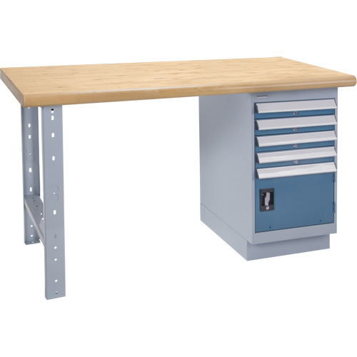 Heavy-Duty Workbench, Door w/ Drawer Combination, 1500 lbs. Cap., 60" W x 30" D, 34" H