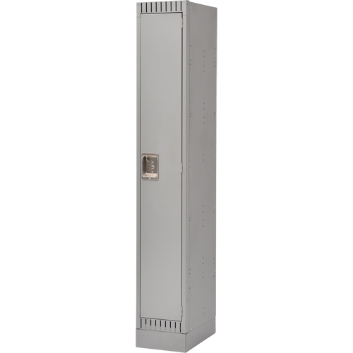 Lockers, 12" x 18" x 76", Steel, Grey, Knocked Down