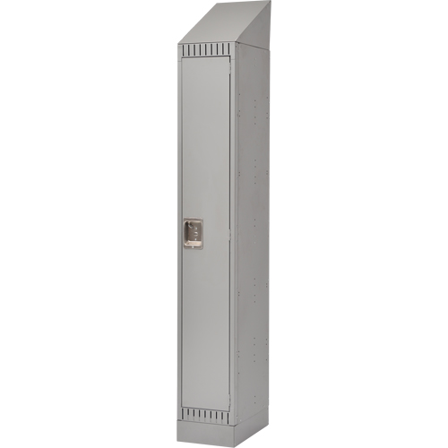 Lockers, 12" x 18" x 86", Steel, Grey, Knocked Down