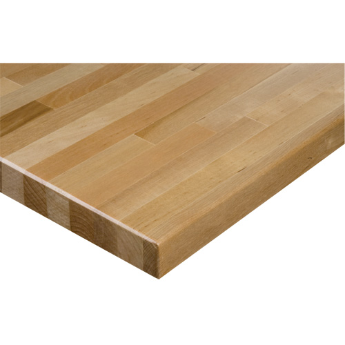 Hardwood Workbench Top, 60" W x 30" D, Square Edge, 1-1/4" Thick