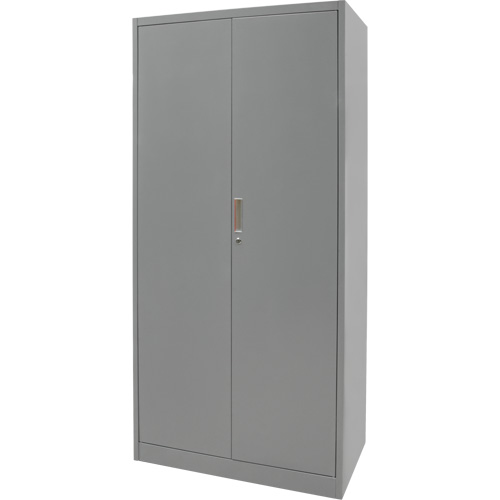 Hi-Boy Storage Cabinet, Steel, 4 Shelves, 72" H x 36" W x 18" D, Grey