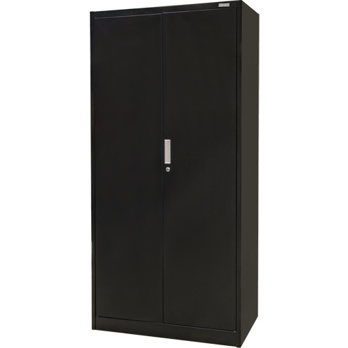 Hi-Boy Storage Cabinet, Steel, 4 Shelves, 72" H x 36" W x 18" D, Black