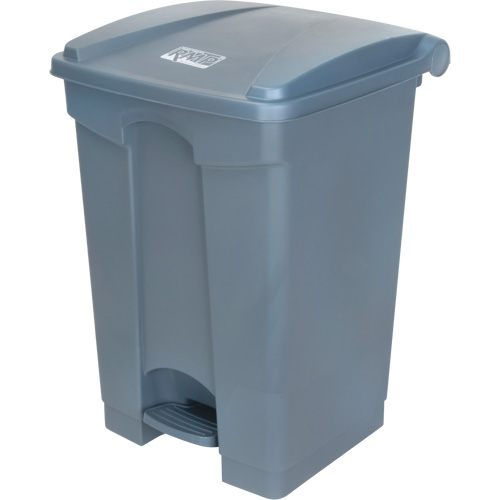 Step-On Garbage Can, Plastic, 12 US gal. Capacity