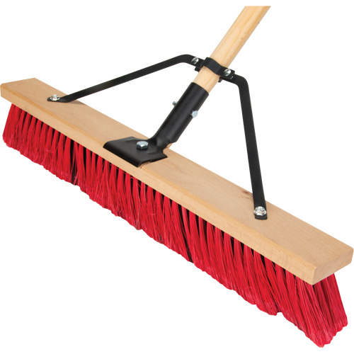 Push Broom with Braced Handle