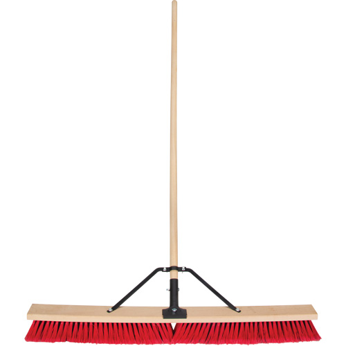 Push Broom with Braced Handle