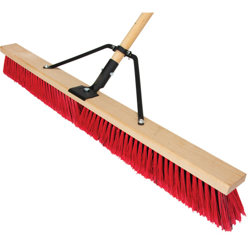 Push Broom with Braced Handle