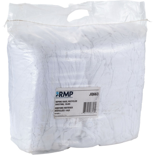 Wiper Rags, White, 10 lbs.
