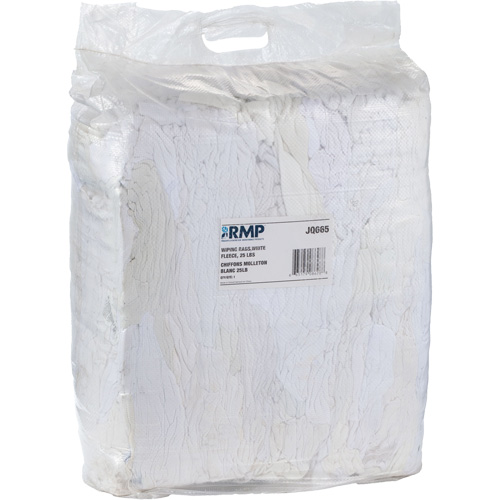 Wiper Rags, Fleece, White, 20 lbs.