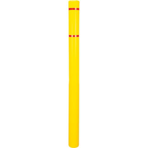 Polyethylene Bollard Cover, 4-1/2" Dia. x 64" L, Red/Yellow