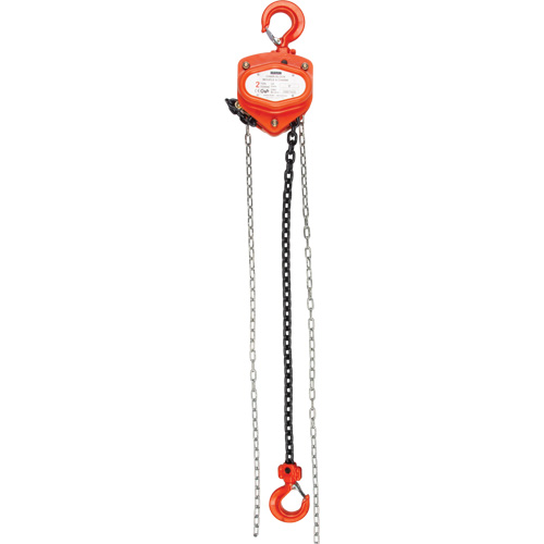 Chain Hoist, 10' Lift, 4000 lbs. (2 tons) Capacity, Alloy Steel Chain