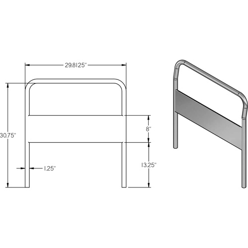 30" Chrome Handle for Platform Truck