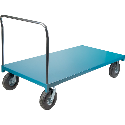 Heavy-Duty Platform Truck, 72" L x 36" W, 1200 lbs. Capacity, Pneumatic Casters