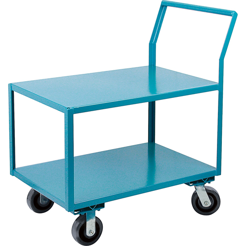 Heavy-Duty Low Profile Shop Carts, 2 Tiers, 18" W x 30" D x 41" H, 2400 lbs. Cap.