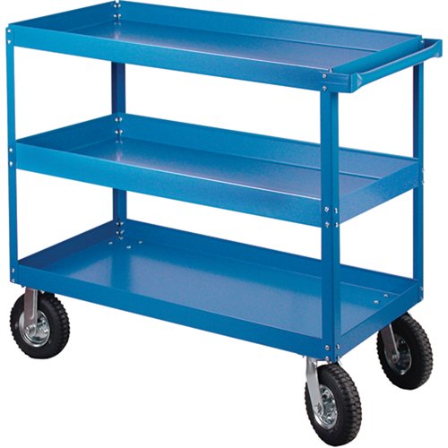 Shelf Carts , 3 Tiers, 24" W x 52" H x 48" D, 900 lbs. Capacity