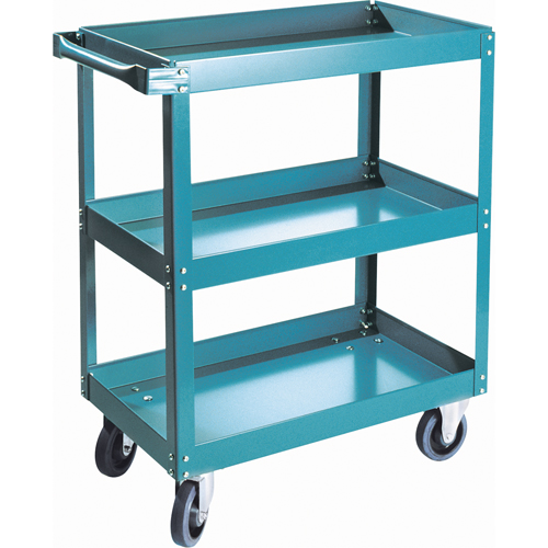 Shelf Carts , 3 Tiers, 24" W x 48" H x 48" D, 900 lbs. Capacity