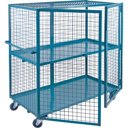 Wire Mesh Truck, 2 Tiers, 51" L x 26" W x 62.5" H, 1200 lbs. Cap.