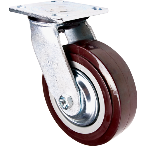 Caster, Swivel, 6" (152.4 mm), Polyurethane, 850 lbs. (385 kg.)
