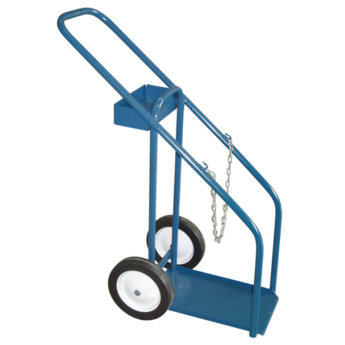 Gas Cylinder Carts, Semi-Pneumatic Wheels, 12" W x 16" L Base, 1000 lbs.
