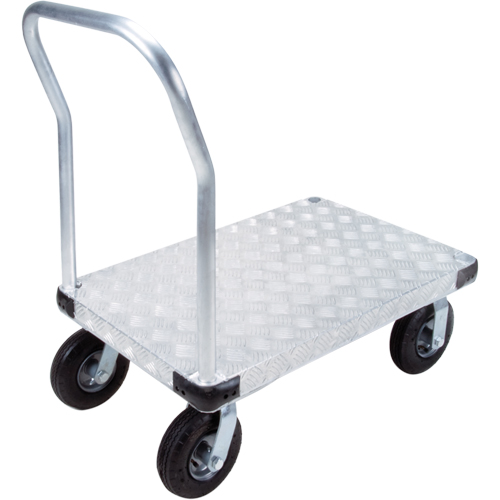 Aluminum Platform Truck, 24" W x 36" L, 1400 lbs. Cap., Pneumatic Wheels