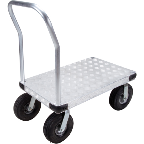 Aluminum Platform Truck, 24" W x 48" L, 1600 lbs. Cap., Pneumatic Wheels