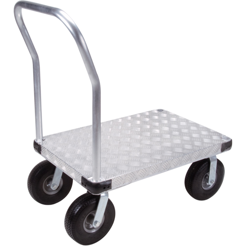 Aluminum Platform Truck, 24" W x 36" L, 1200 lbs. Cap., Flat Free Wheels