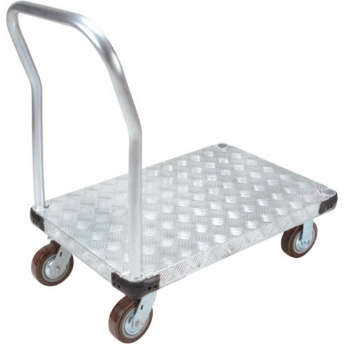 Aluminum Platform Truck, 24" W x 48" L, 3400 lbs. Cap., Polyurethane Wheels