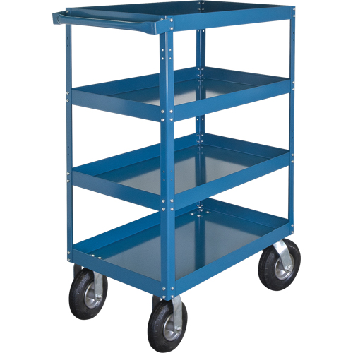 Shelf Carts , 4 Tiers, 24" W x 65" H x 36" D, 900 lbs. Capacity