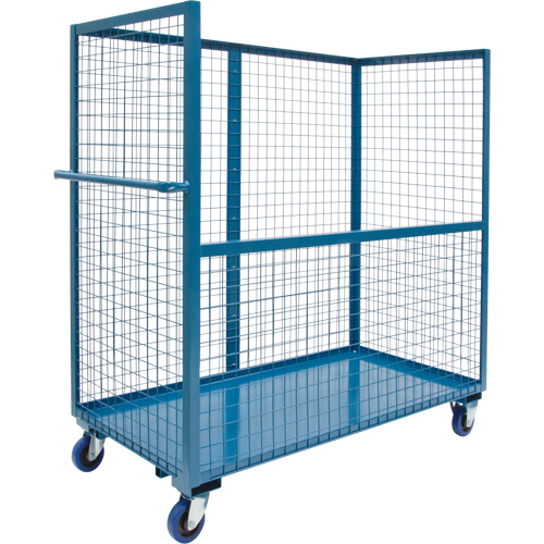 Wire Mesh Stock Truck, Steel, 24" x 55" x 48", 1200 lbs. Capacity