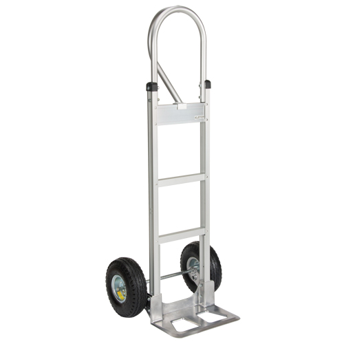 Knocked Down Hand Truck, P-Handle Handle, Aluminum, 52-1/8" Height, 500 lbs. Capacity