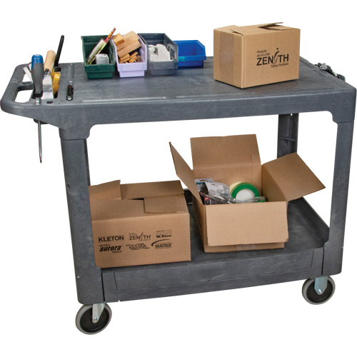 Flat-Shelf Utility Service Cart