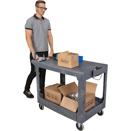 Flat-Shelf Utility Service Cart