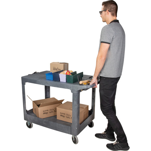 Flat-Shelf Utility Service Cart