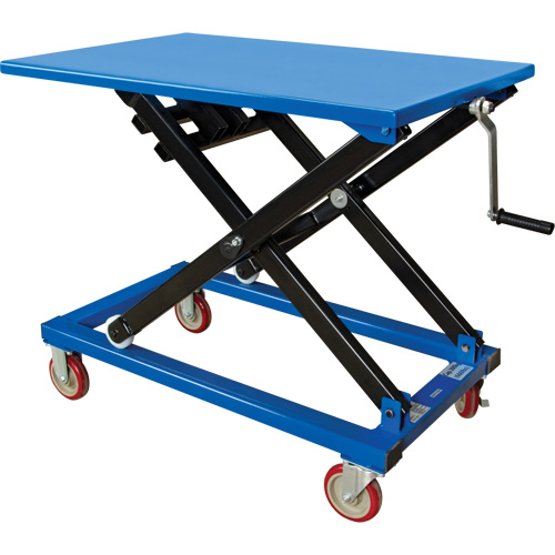 Manual Scissor Lift Table, 37-3/8" L x 23-5/8" W, Steel, 660 lbs. Capacity