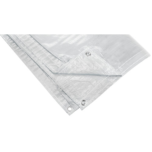 Insulated Tarp, Polyethylene, White, 20' x 12' x 8 mils
