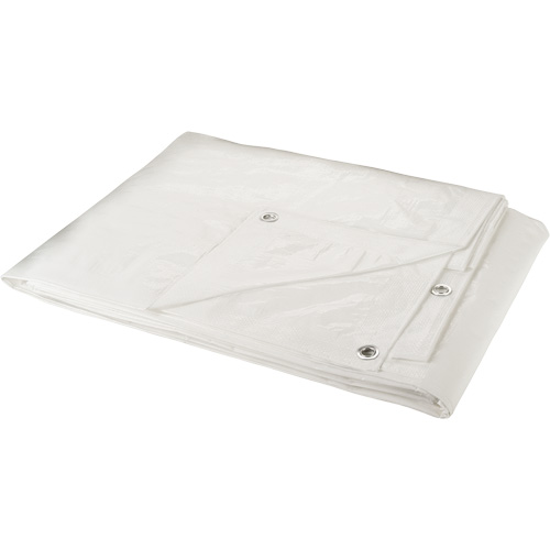 Tarp, Heavy-Duty, White, 8' x 6' x 6 mils