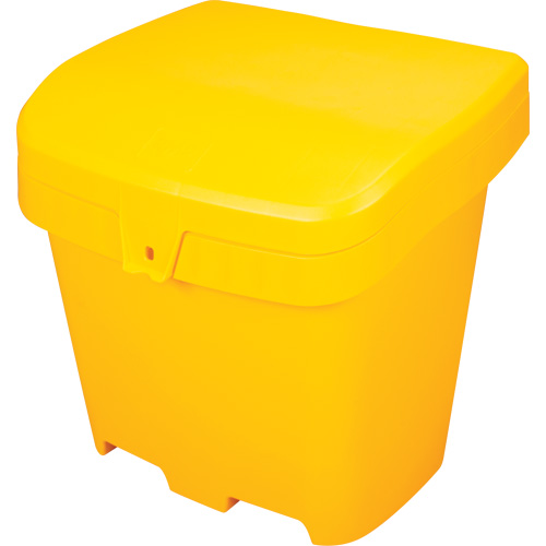 Salt & Sand Storage Bins, With Hasp, 21" x 27" x 26", 4.24 cu. ft., Yellow