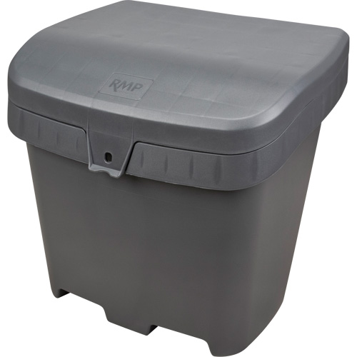 Salt & Sand Storage Bins, With Hasp, 21" x 27" x 26", 4.24 cu. ft., Grey
