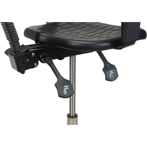Heavy-Duty Ergonomic Stool with Adjustable Arm Rests