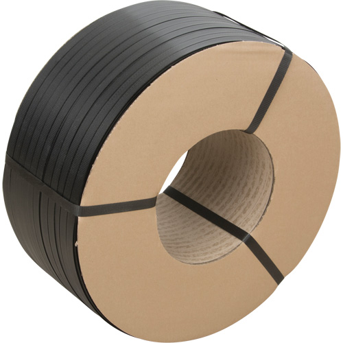 Strapping, Polypropylene, 5/8" W x 6000' L, Black, Manual Grade