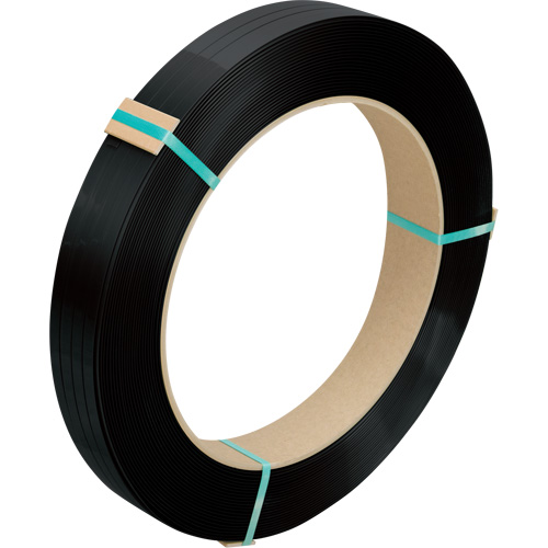 Strapping, Polyester, 1/2" W x 2756' L, Black, Manual Grade