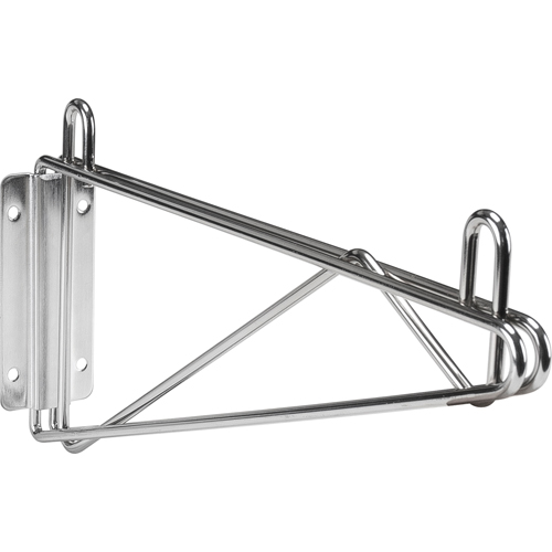 Direct Wall Mount for Chromate Wire Shelving, Single Bracket, 200 lbs. Capacity, 14" D