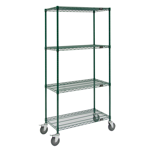 Wire Shelf Cart, Epoxy Finish, 48" x 80" x 18", 800 lbs. Capacity