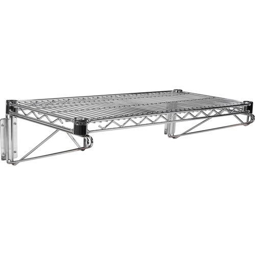 Wall Mount Wire Shelving Kit, Single Bracket, 200 lbs. Capacity, 14" D